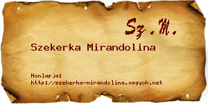 Szekerka Mirandolina névjegykártya